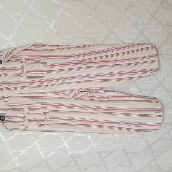 Per Se Capri Pants Womens Size 1X Plus Cropped Striped Beachy - Picture 3 of 9